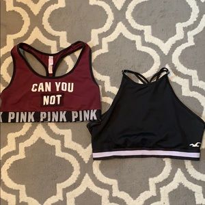 Two sports bras (PINK & HOLLISTER)